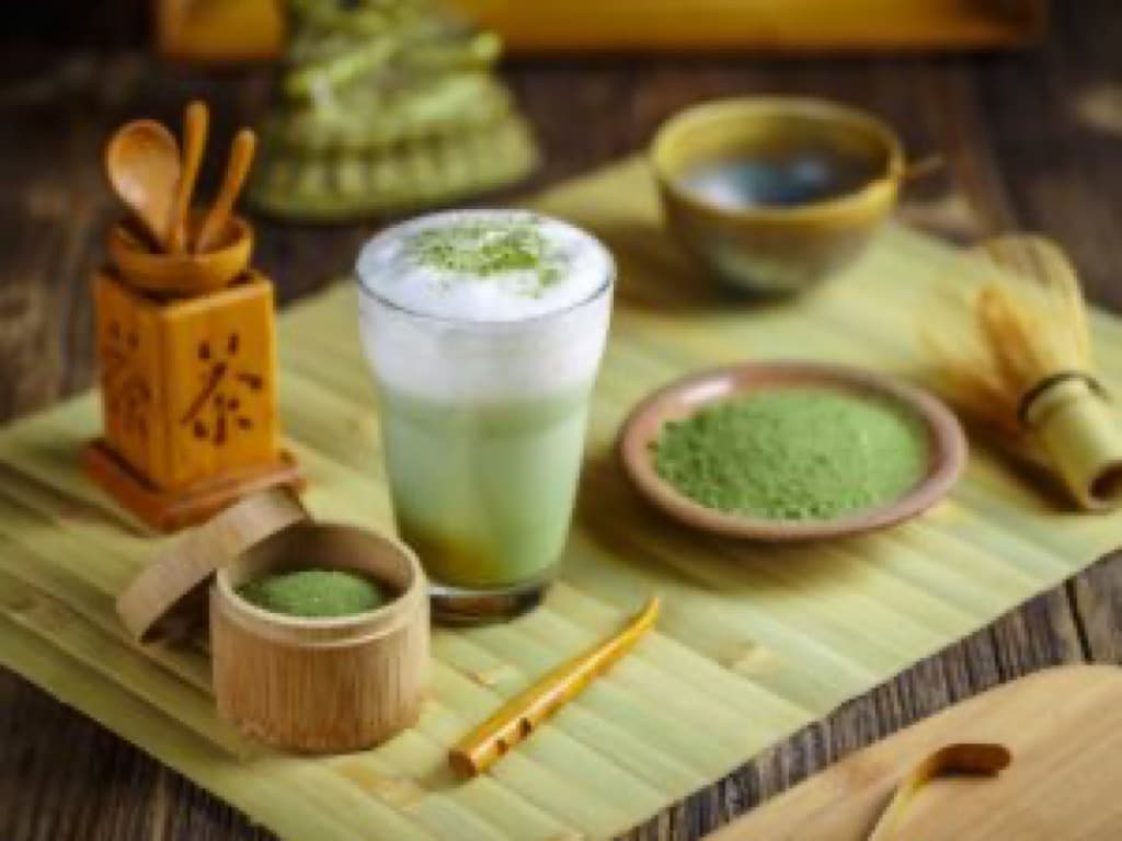 Matcha grüner Tee Latte