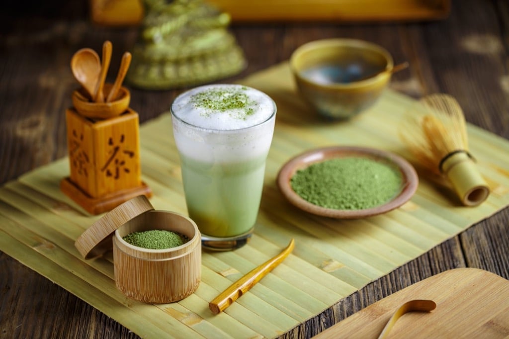 Matcha grüner Tee Latte